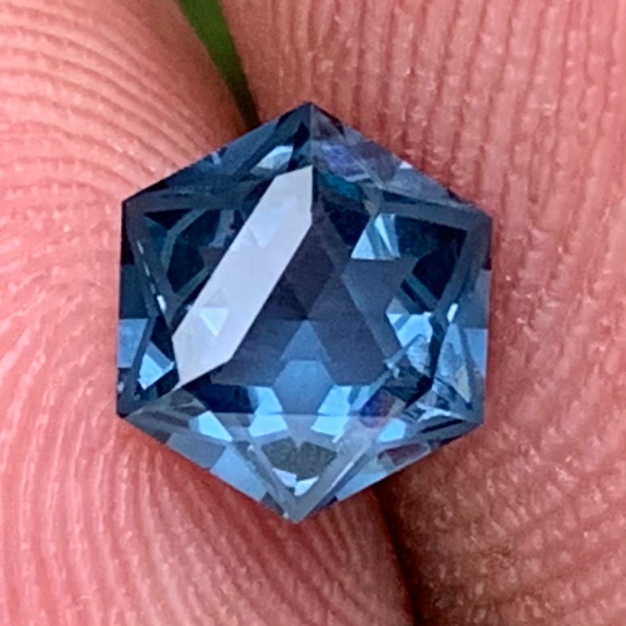 Teal Spinel Hexagon 1.05 ct Creative Lotus Cut Loose Gemstone