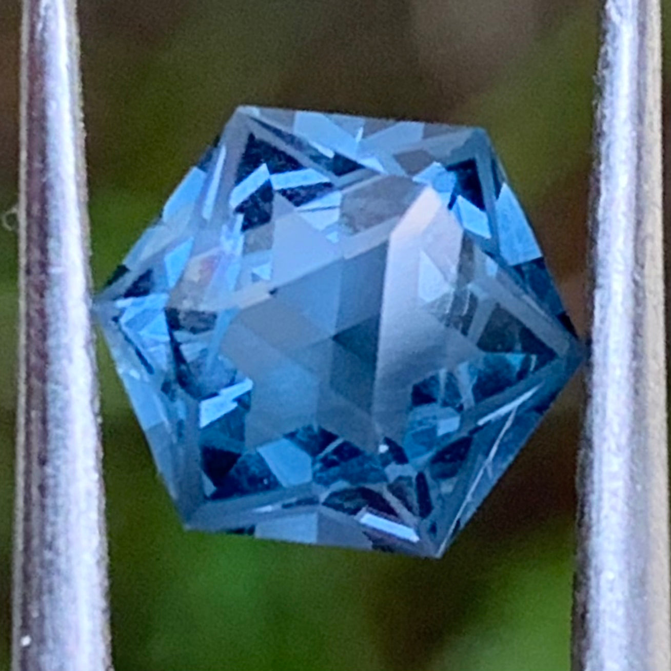 Teal Spinel Hexagon 1.05 ct Creative Lotus Cut Loose Gemstone