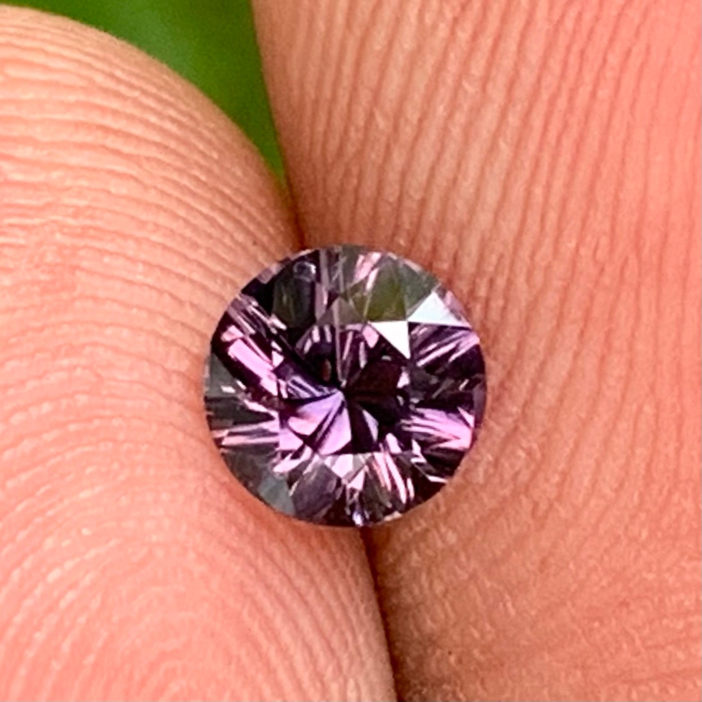 Purple Spinel Concave Cut Round 0.65 Ct Natural Loose Gemstone from Sri Lanka
