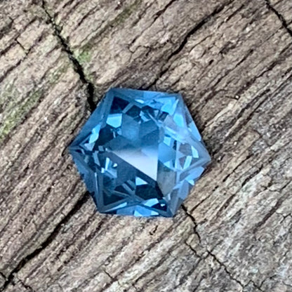 Teal Spinel Hexagon 1.05 Ct Creative Lotus Cut Loose Gemstone