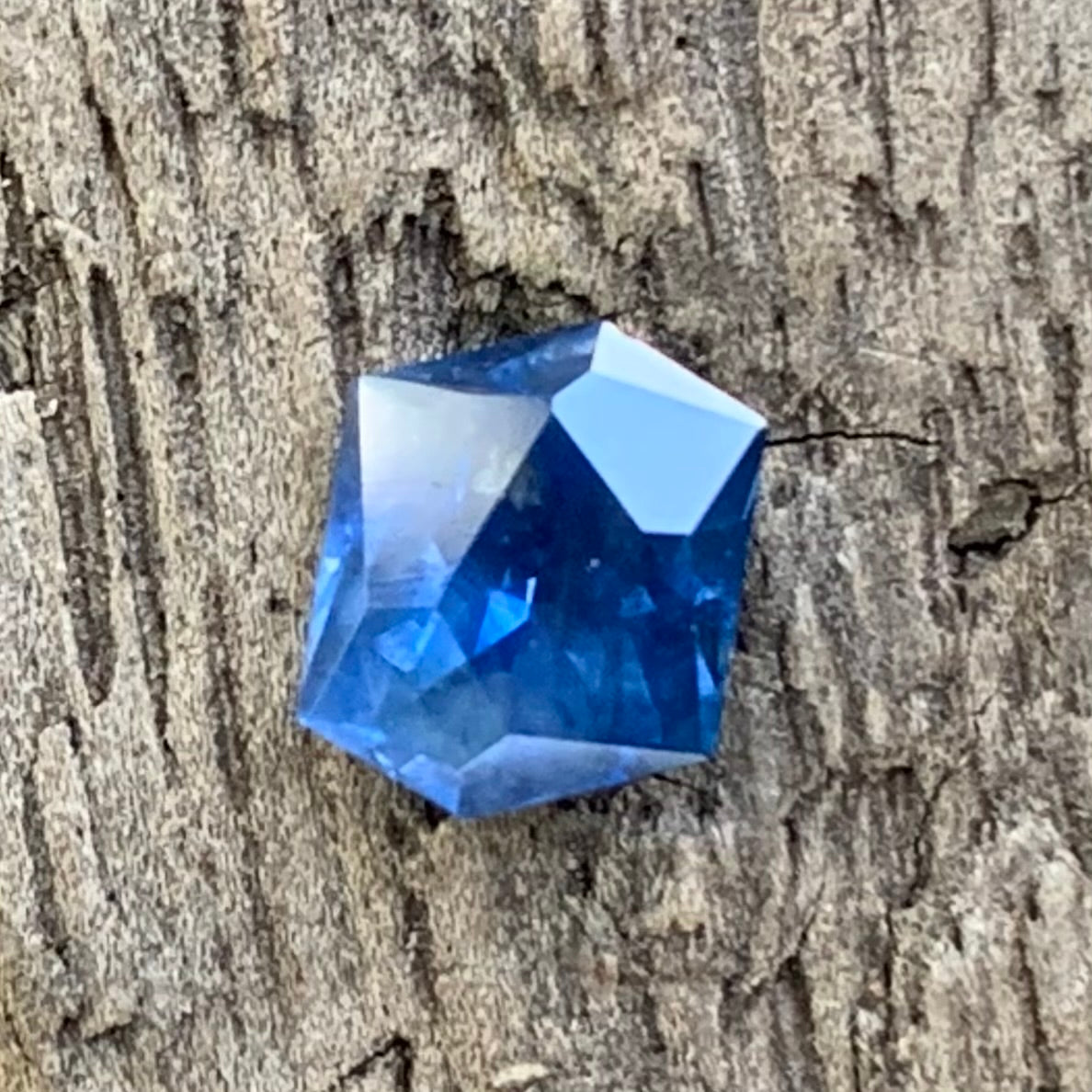 Blue Sapphire Modified Hexagon Heated Only 0.83 Ct Natural Loose Gemstone