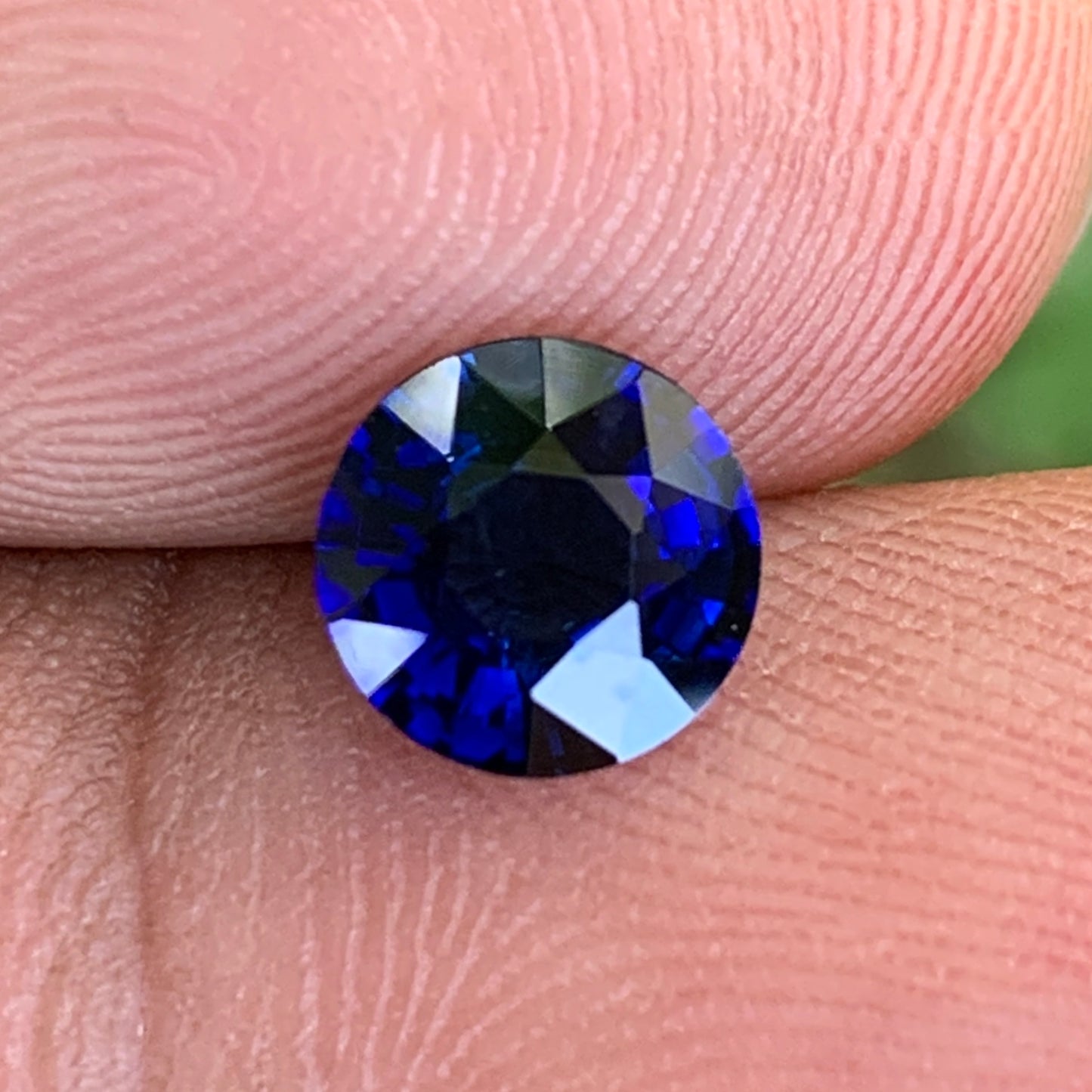 Blue Sapphire 6.7 mm Round Heated Only 1.35 Ct Natural Loose Gemstone for Jewelry Making