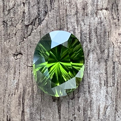 Green Zircon Oval Fantasy Cut 2.8 Ct Ceylon Natural Loose Gemstone