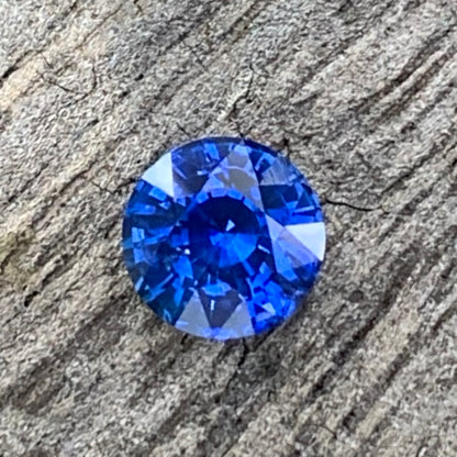 Blue Sapphire 5.5 mm Round Heated Only 1 Ct Natural Loose Gemstone for Jewelry Making