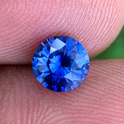 Blue Sapphire 6.2 mm Round Heated Only 1.20 Ct Natural Loose Gemstone for Jewelry Making