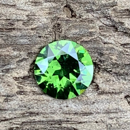 Green Zircon 5.2 mm Round 0.53 Ct Natural Loose Gemstone