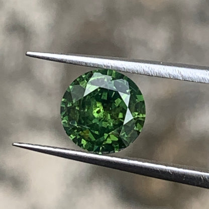 Green Zircon 7.4 mm Round 1.74 Ct Natural Loose Gemstone