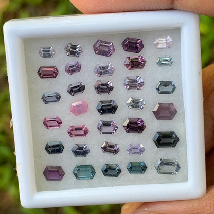 Spinel Elongated Hexagon Parcel 6.45 Ct / 33 Natural Loose Gemstones From Sri Lanka