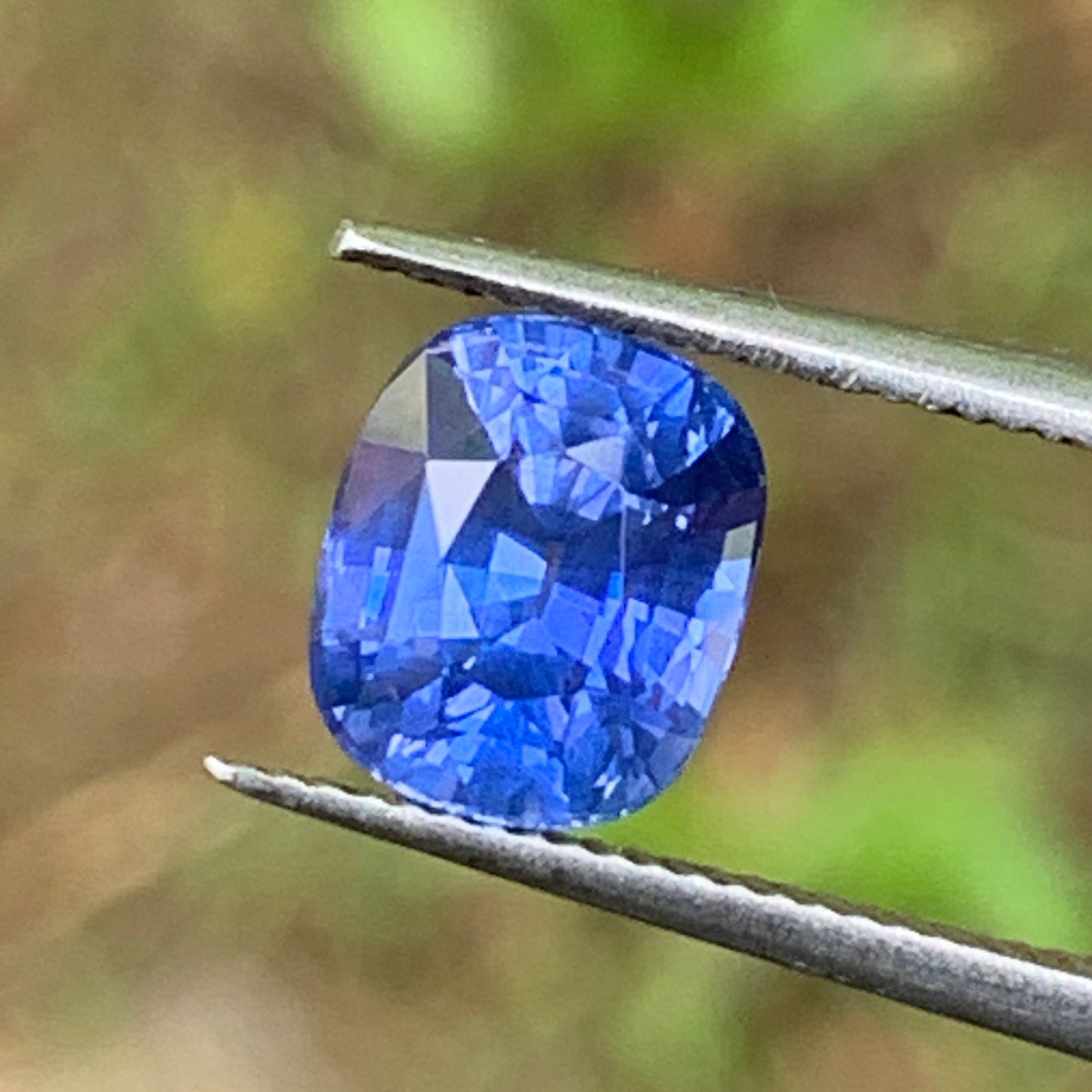 Unheated Vivid Blue Sapphire Certified Rectangular Cushion 2.08 Ct Natural Loose Gemstone