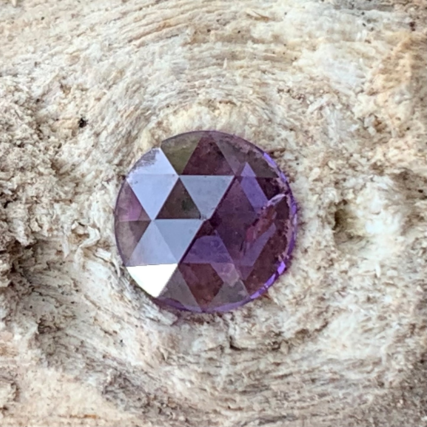Rose Cut Purple Sapphire 0.72 Ct Modified Round Heated Only Natural Loose Gemstone from Sri Lanka