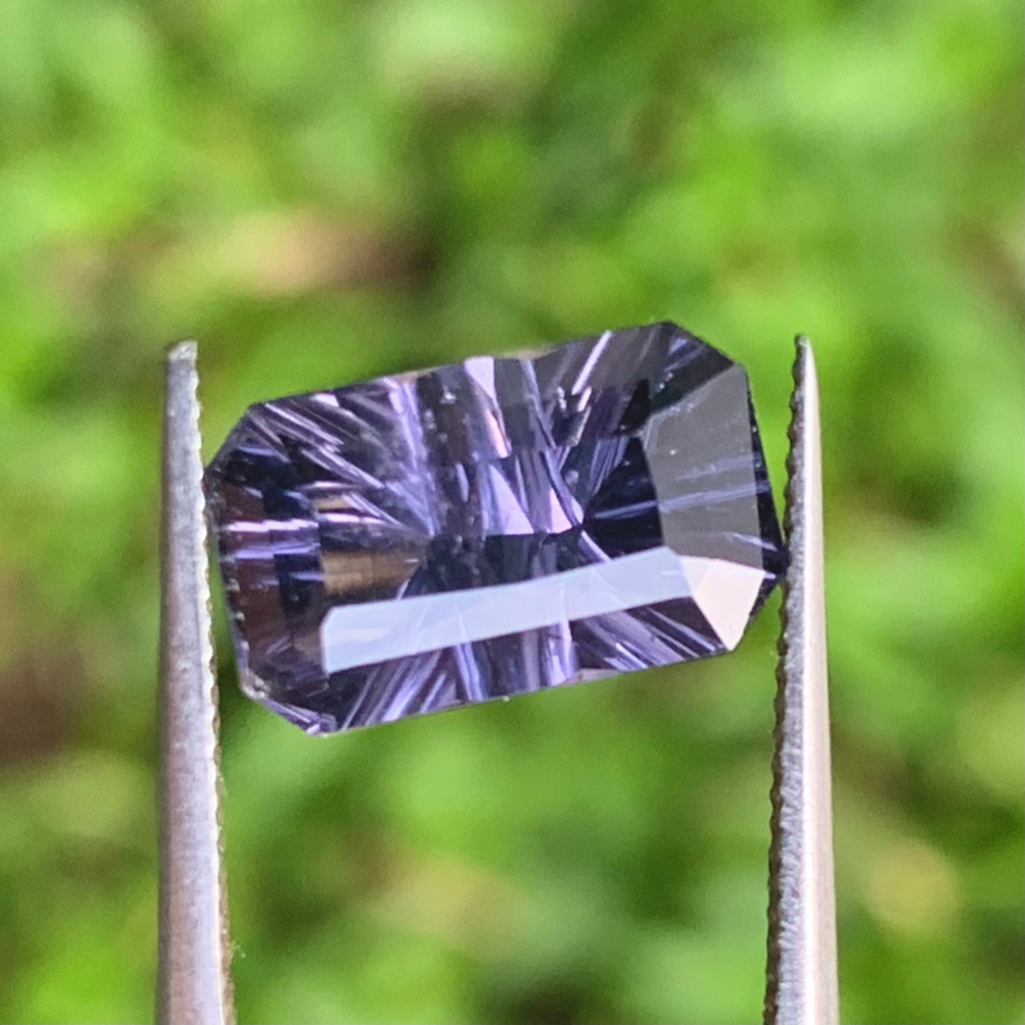 Purple Spinel Concave Fantasy Cut 3.18 Ct Emerald Cut Octagon Natural Loose Gemstone