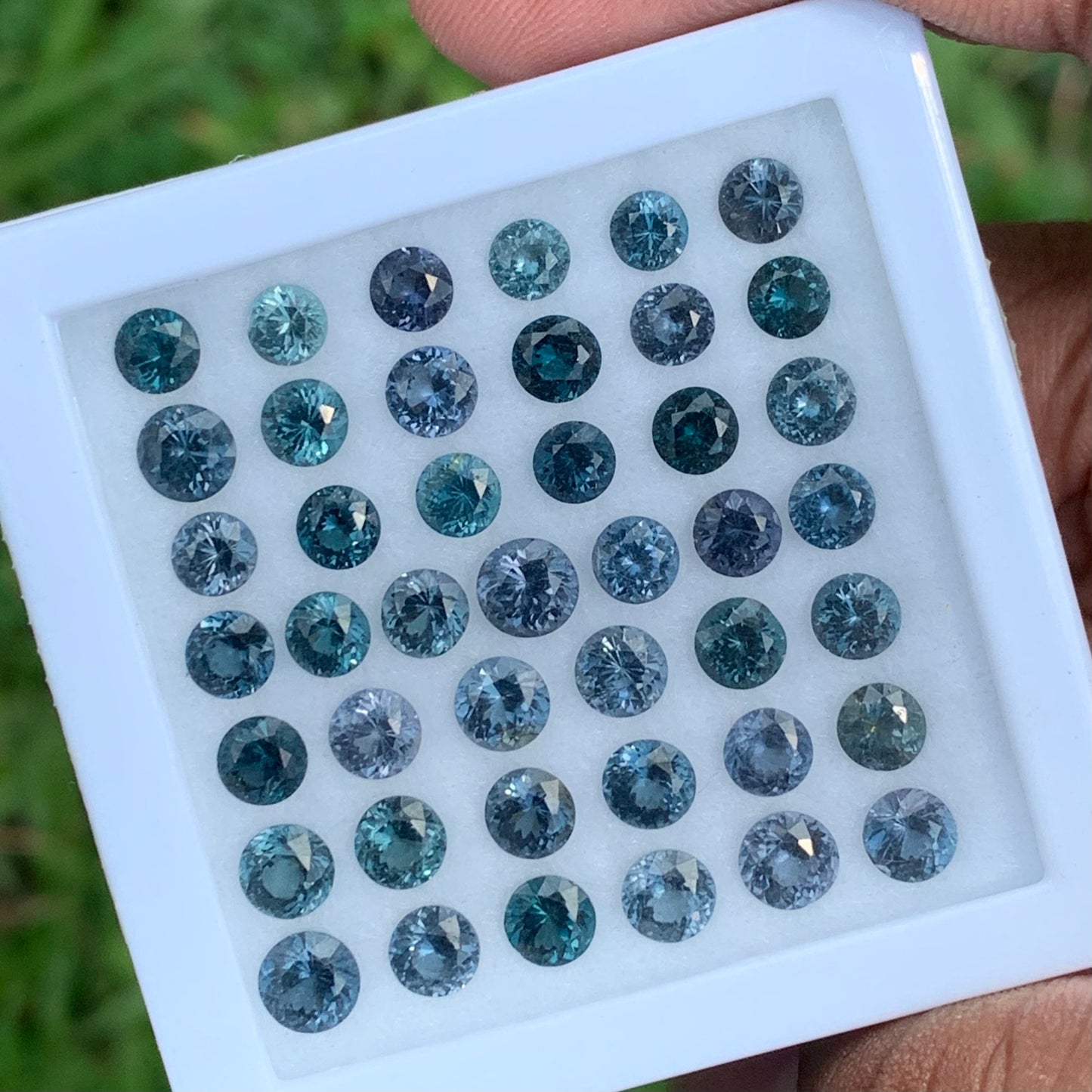 Teal Blue Spinel Round Loose Gem Parcel of 18.75 Ct / 43 Natural Gemstones For Jewelry Making 💎✨