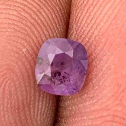 Unheated Hazy Purple Sapphire Cushion 0.81 Ct Natural Loose Gemstone