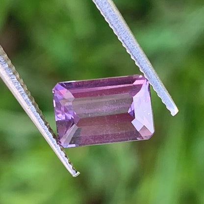 Unheated Violet Sapphire Certified Emerald Cut Octagon 1.51 Ct Natural Loose Gemstone