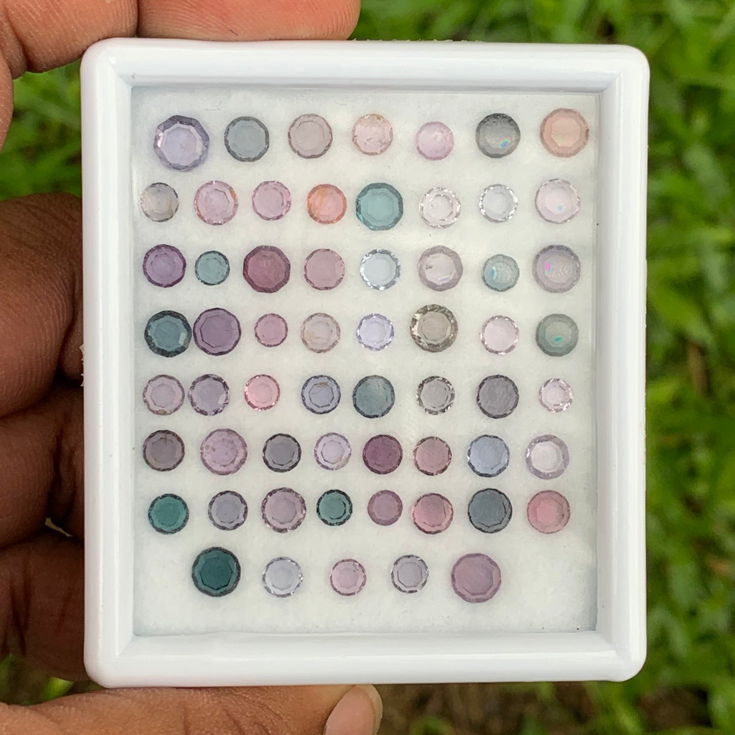 Spinel Portrait Cut Roundish Tablets Multicolor Natural Loose Gemstone Parcel at Wholesale Price 24.30 Ct / 60 Stones