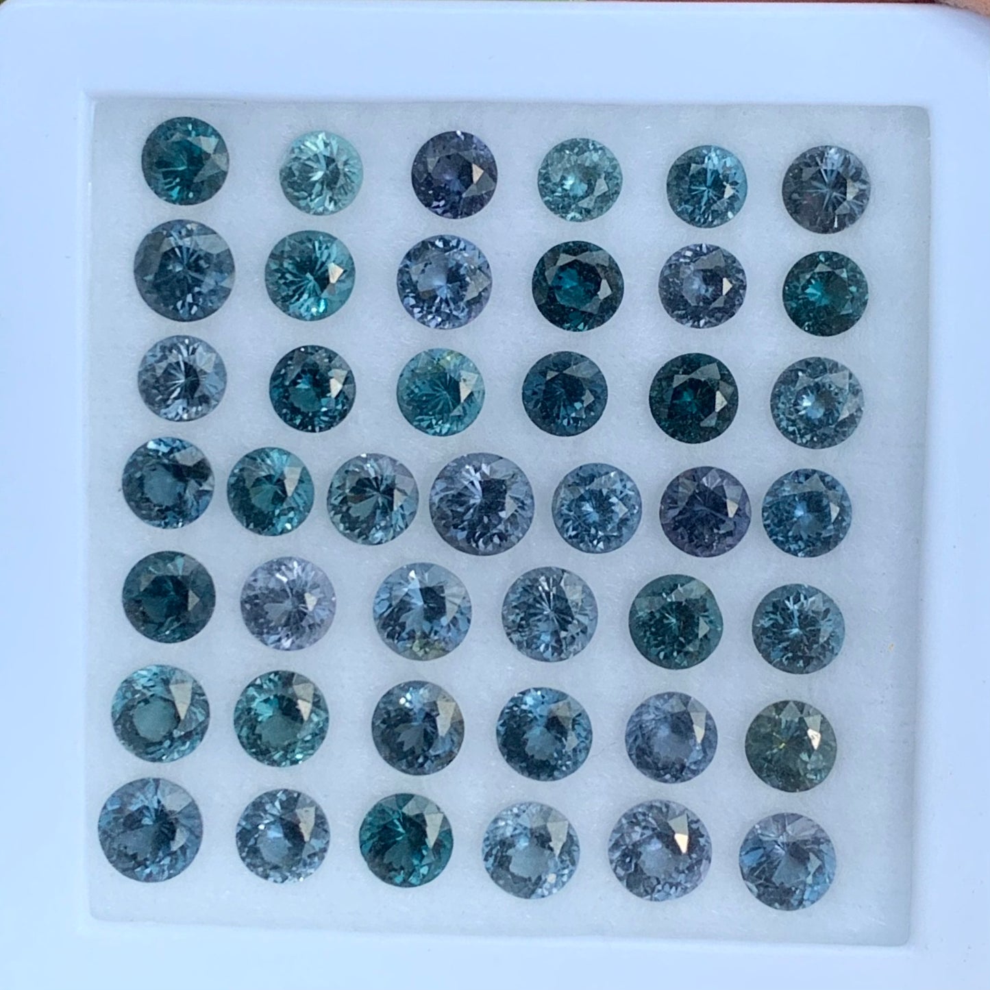 Teal Blue Spinel Round Loose Gem Parcel of 18.75 Ct / 43 Natural Gemstones For Jewelry Making 💎✨