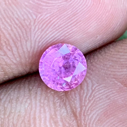 Pink Sapphire 6.4 mm Round 1.40 Ct Heated Only Natural Loose Gemstone For Jewelry Making 💎✨