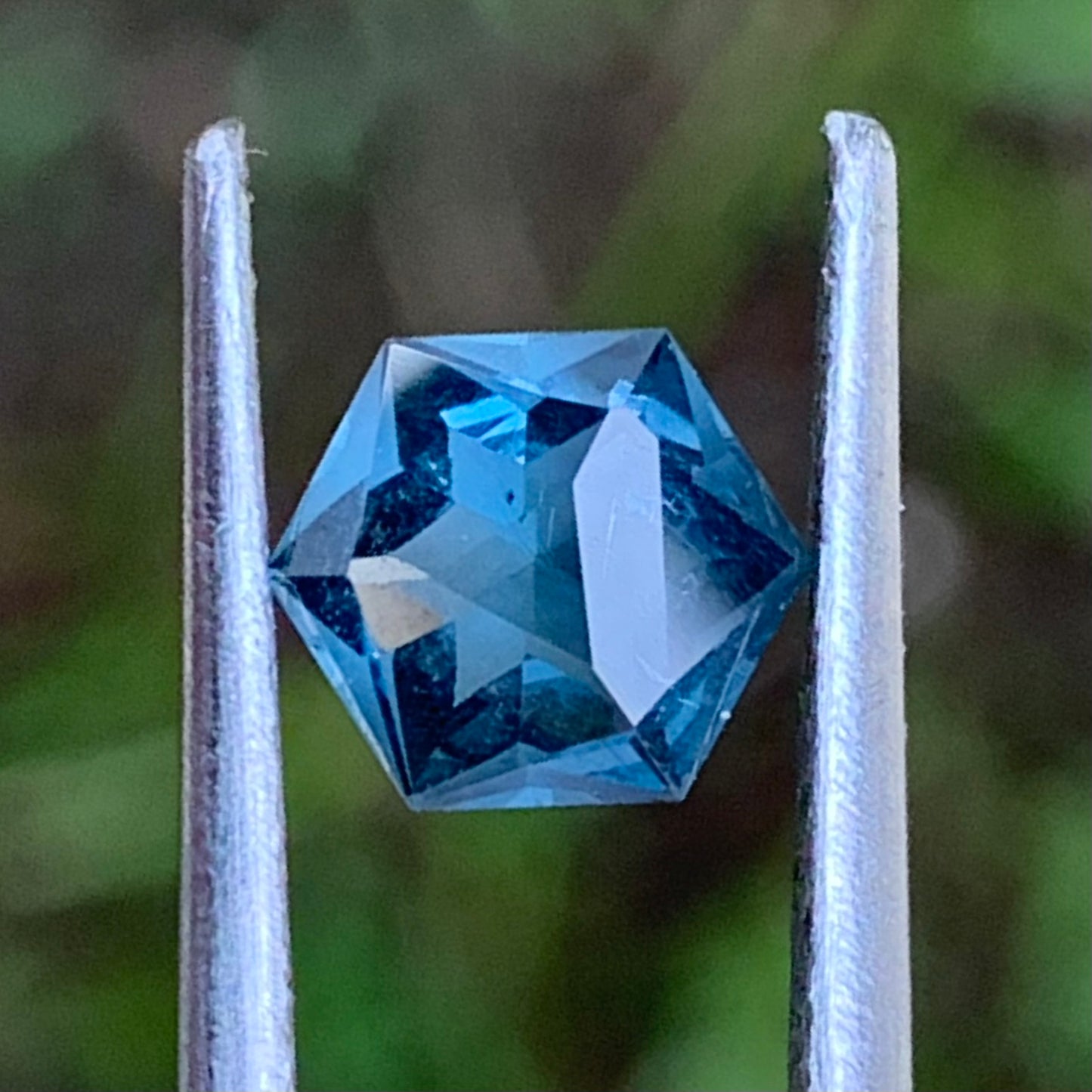 Teal Spinel Hexagon 0.75 Ct Creative Lotus Cut Loose Gemstone