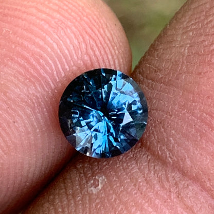 Teal Blue Spinel 6.1 mm Round 1.26 Ct Loose Gemstone For Contemporary Jewelry