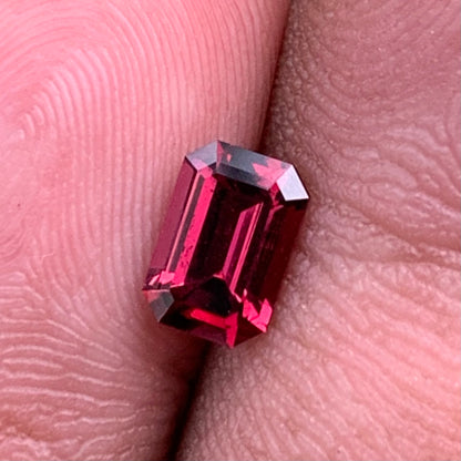 Red Garnet Emerald Cut Octagon 0.85 Ct Natural Loose Gemstone For Jewelry Making 💎✨