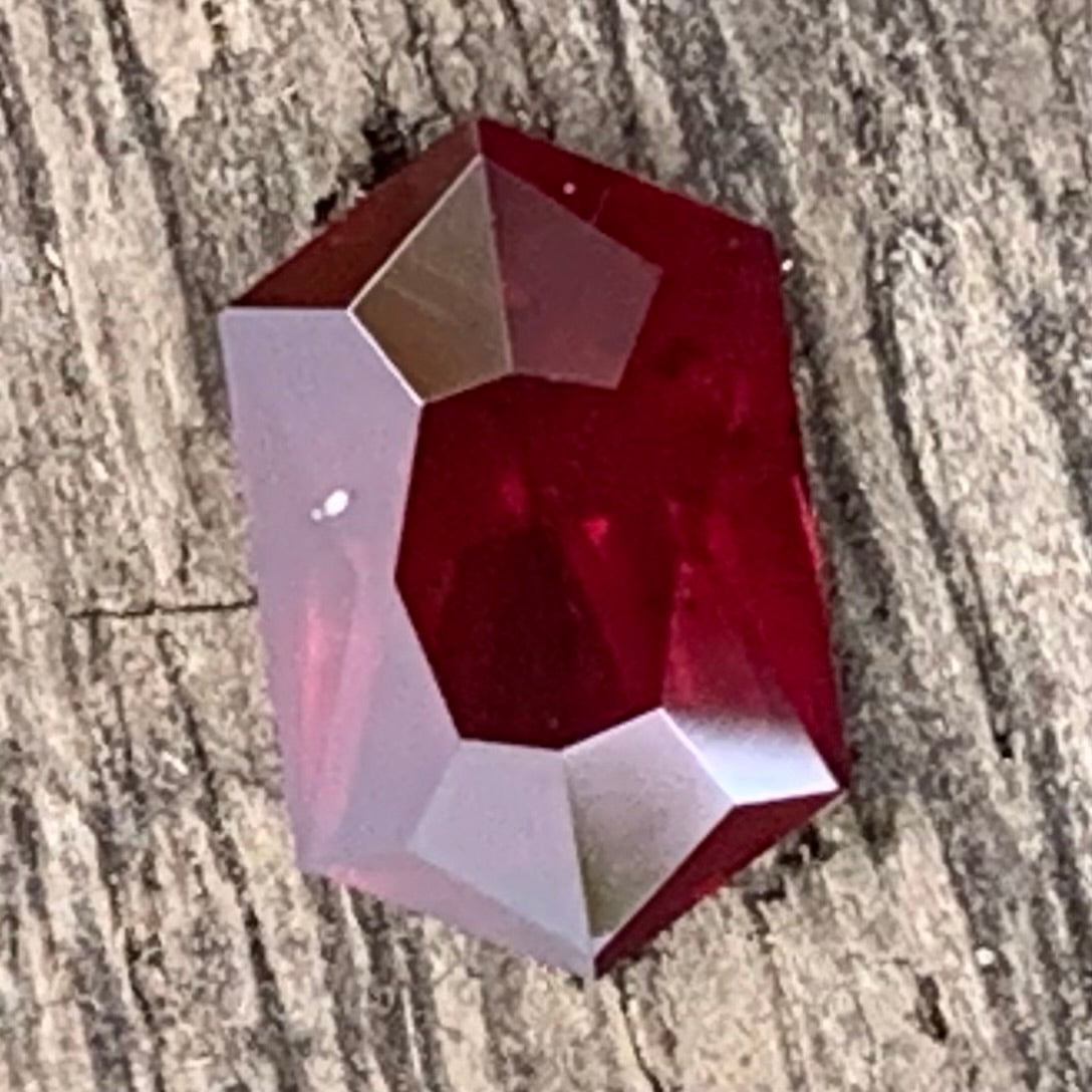 Red Garnet Hexagon 2 Ct Natural Unheated Loose Gemstone From Sri Lanka