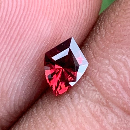 Red Garnet Shield 0.35 Ct Natural Loose Gemstone For Jewelry Making 💎✨