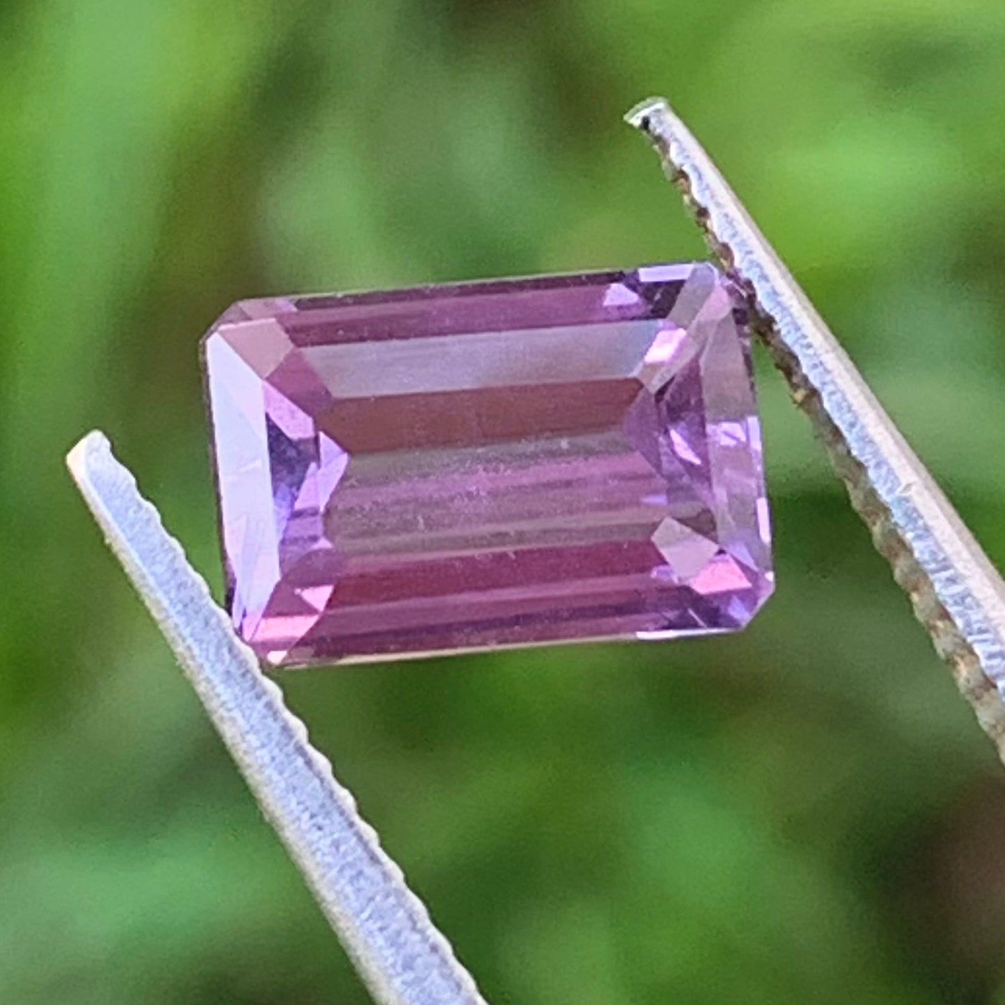 Unheated Violet Sapphire Certified Emerald Cut Octagon 1.51 Ct Natural Loose Gemstone