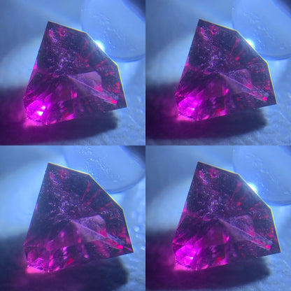 Red Garnet Fantasy / Concave Cut Fancy Shield 0.54 Ct Natural Loose Gemstone For Jewelry Making 💎✨