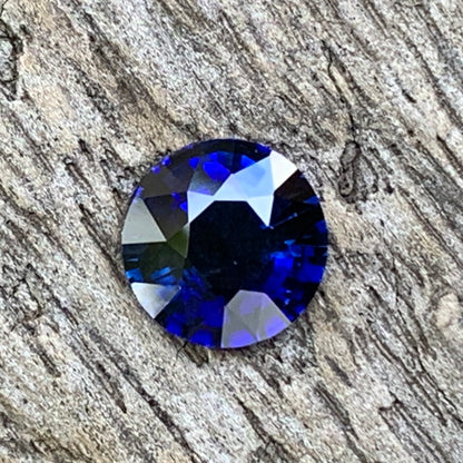 Blue Sapphire 6.7 mm Round Heated Only 1.35 Ct Natural Loose Gemstone for Jewelry Making