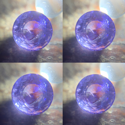 Purple Sapphire 6 mm Round 1.29 Ct Heated Only Natural Loose Gemstone For Jewelry Making