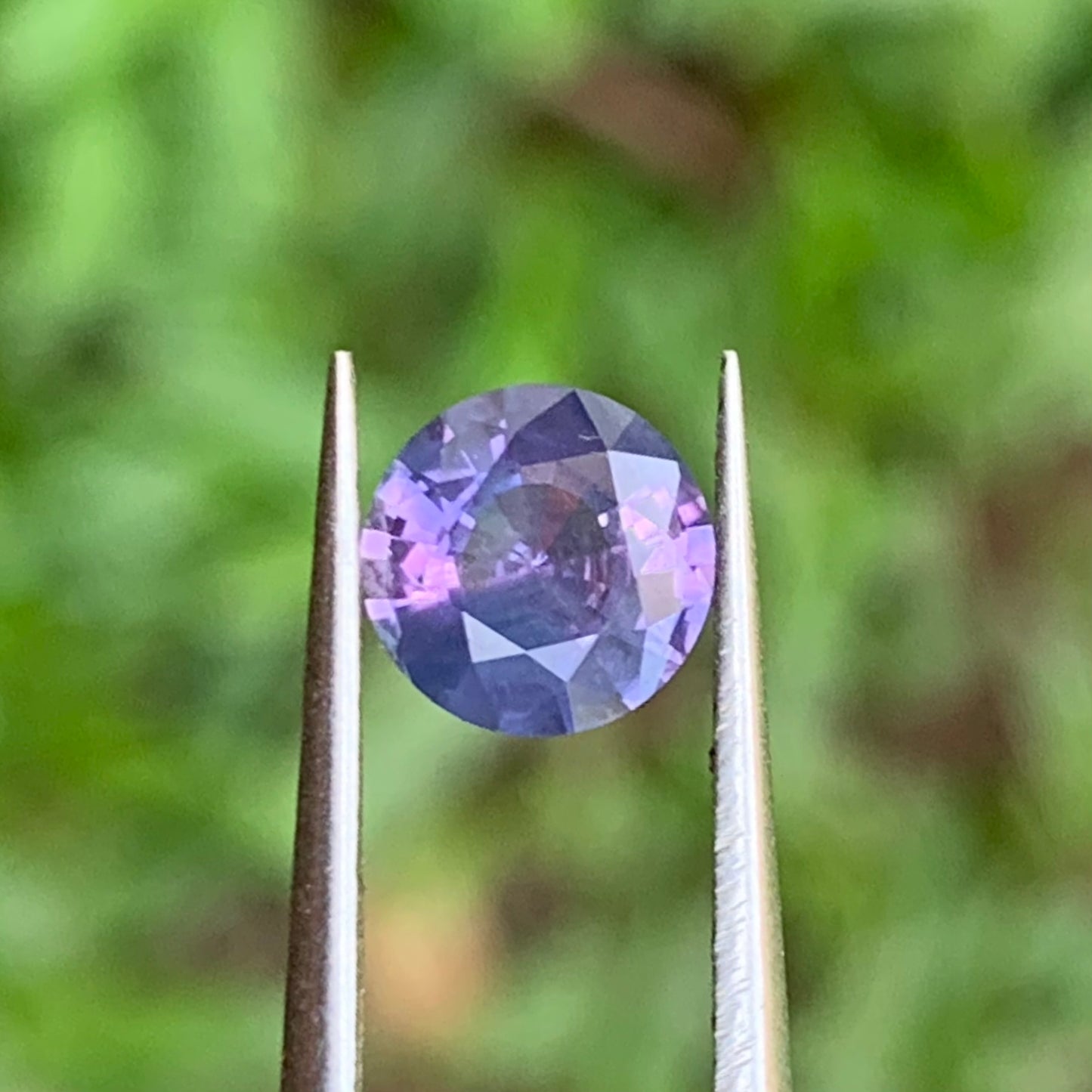 Purplish Blue Bicolor Sapphire 6.4 mm Round 1.06 Ct Heated Only Natural Loose Gemstone For Jewelry Making