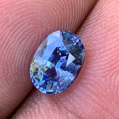 Unheated Blue Sapphire Certified Oval 2.07 Ct Natural Loose Gemstone