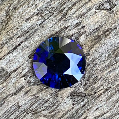 Blue Sapphire 6.7 mm Round Heated Only 1.35 Ct Natural Loose Gemstone for Jewelry Making