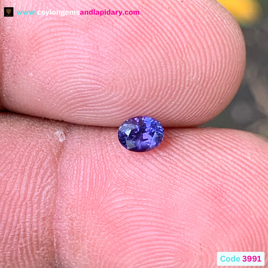 Bluish Purple Sapphire Oval Heated Only 0.43 Ct Natural Loose Gemstone For Jewelry Making 💎✨