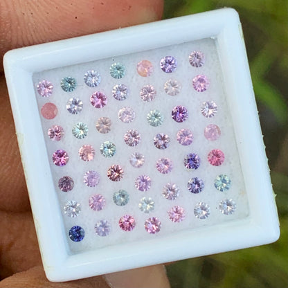Multicolor Sapphire 1.43 Ct / 50 Loose Gemstone Parcel For Jewelry Making 💎✨