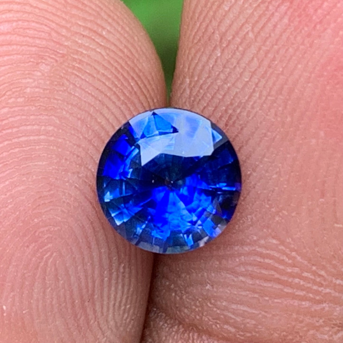 Blue Sapphire 7 mm Round Heated Only 1.55 Ct Natural Loose Gemstone for Jewelry Making