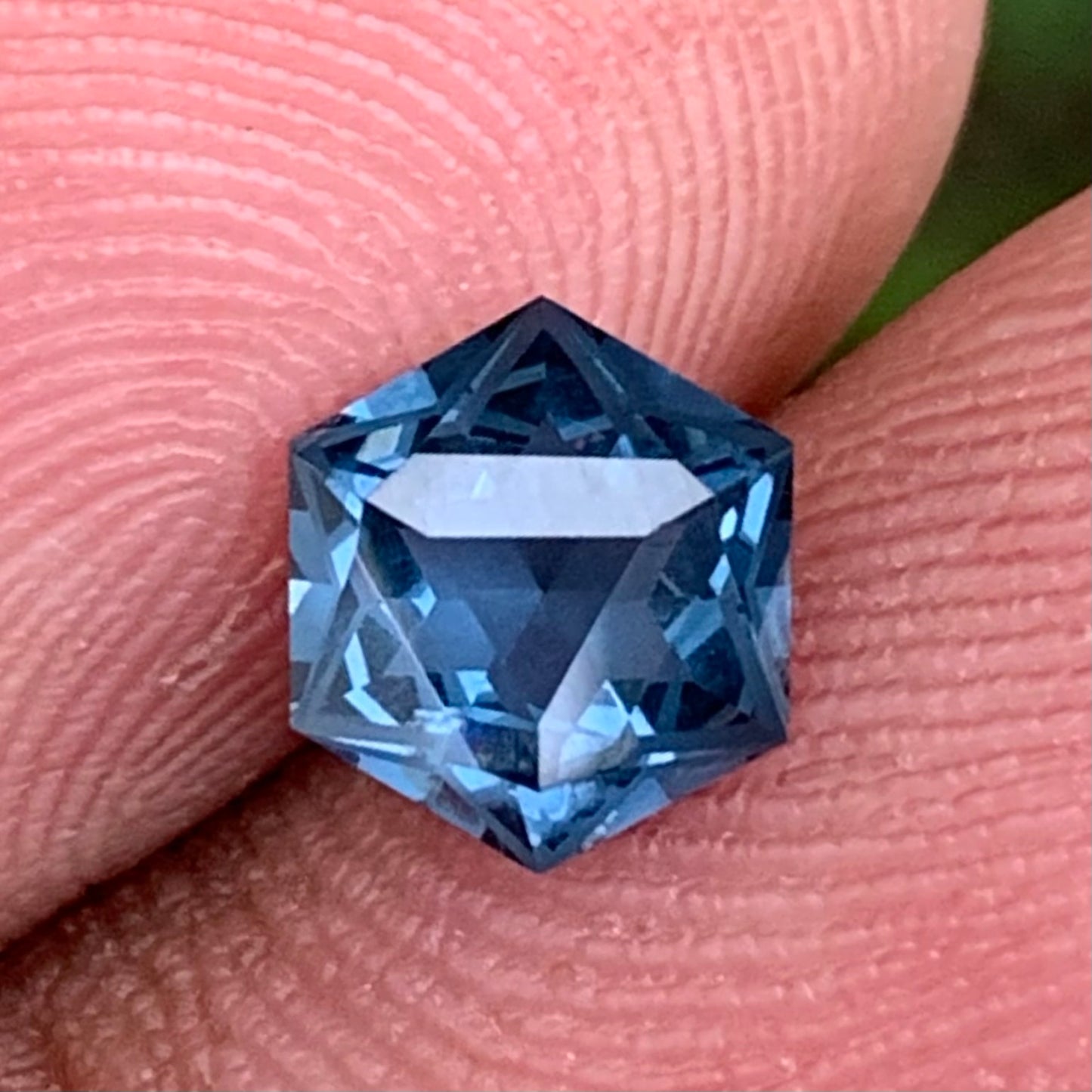 Teal Spinel Hexagon 1.05 Ct Creative Lotus Cut Loose Gemstone