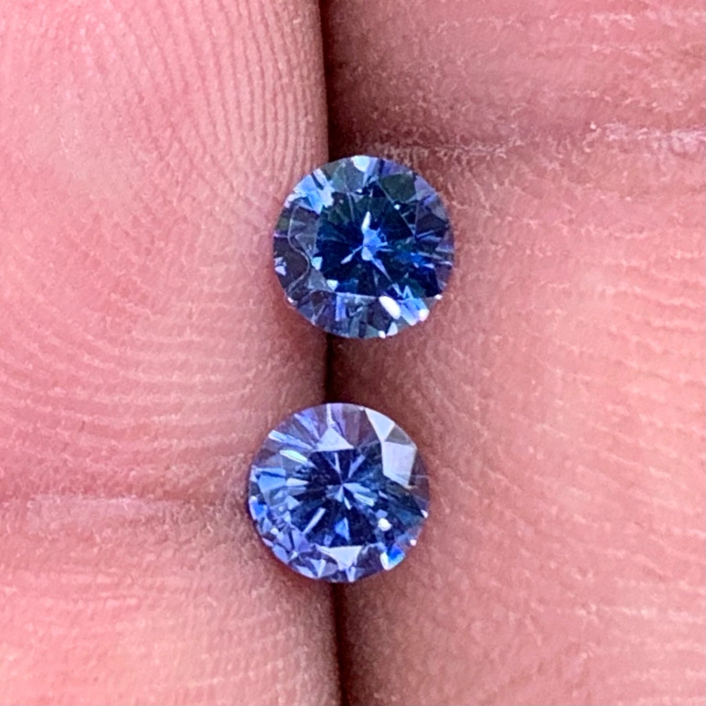 Blue Sapphire Round Pair 4.5 mm / 0.80 Ct Heated Only Natural Loose Gemstones for Earrings