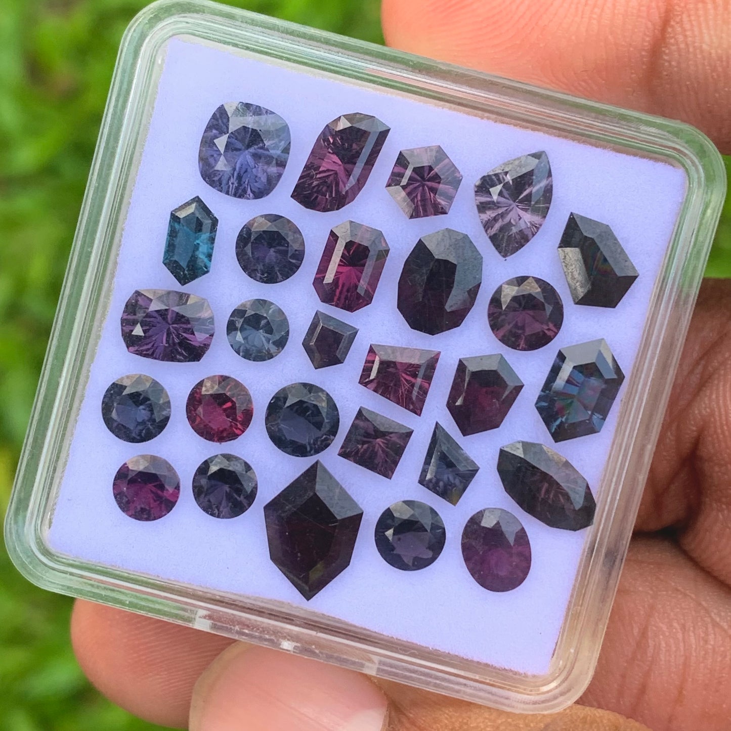 Spinel Concave / Fantasy Cut Geometric Shape Stones Of Deep Color Parcel 16.25 Ct / 27 Stones Multicolor Natural Loose Gemstones