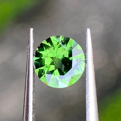 Green Zircon 5.2 mm Round 0.53 Ct Natural Loose Gemstone