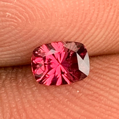 Red Garnet Concave Cut 0.55 Ct  Natural Unheated Loose Gemstone from Sri Lanka