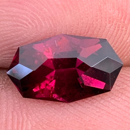 Deep Red Garnet Octagon 2.85 Ct Natural Unheated Loose Gemstone from Sri Lanka