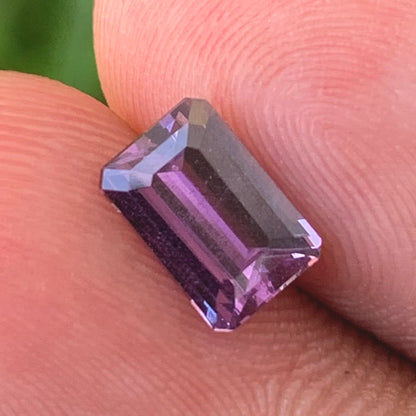 Unheated Violet Sapphire Certified Emerald Cut Octagon 1.51 Ct Natural Loose Gemstone