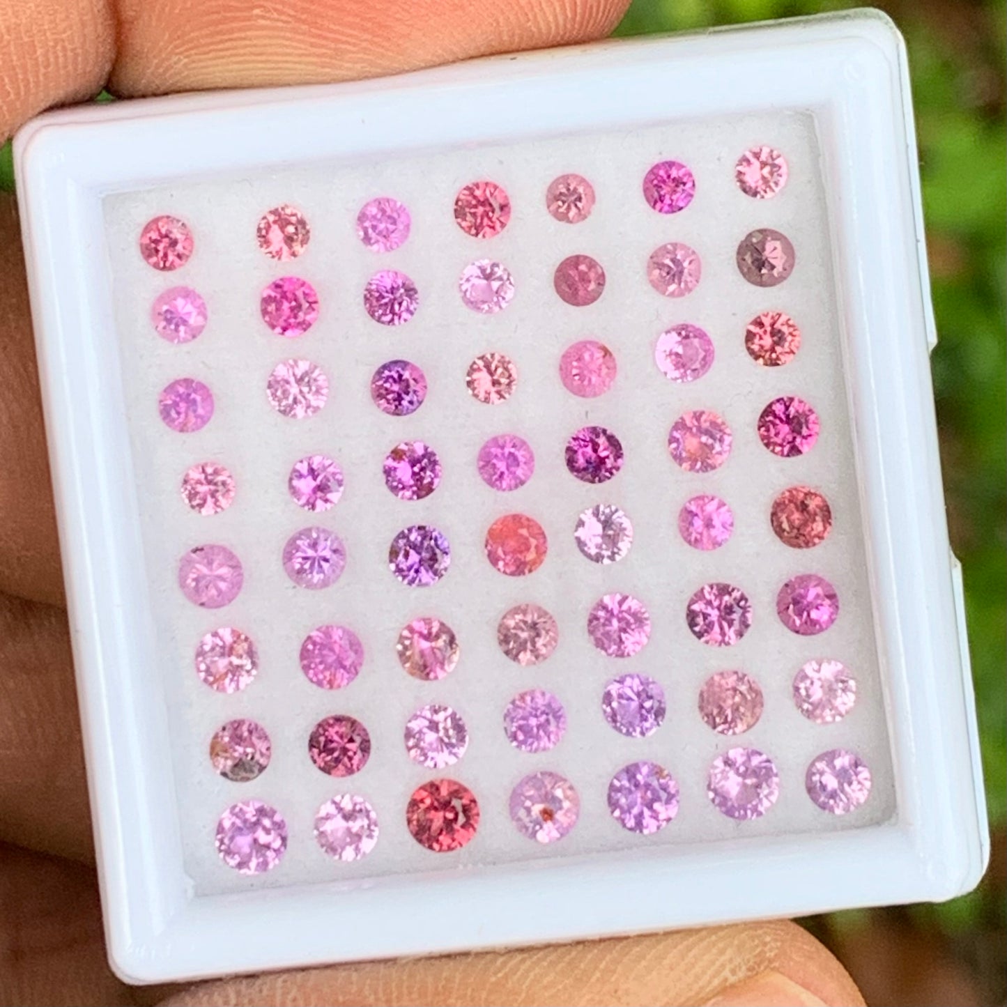 Sapphire Pink and Purple Brilliant Cut Round Natural Unheated 4.50 Ct / 56 Loose Gemstone Parcel from Sri Lanka