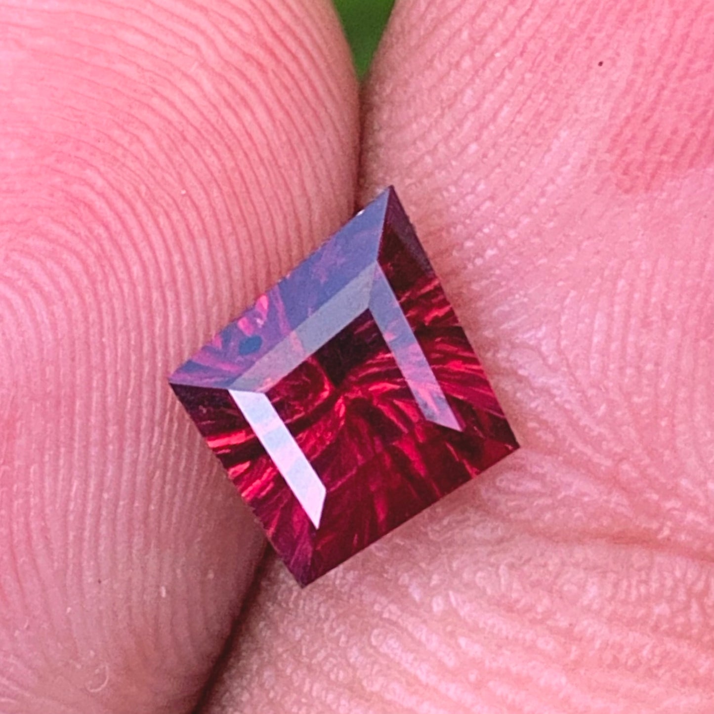 Red Garnet Concave Fantasy Cut 1.35 Ct Kite Natural Loose Gemstone