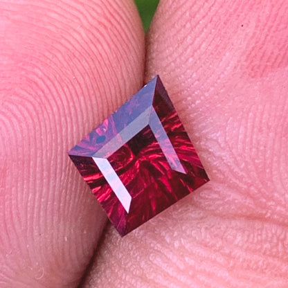 Red Garnet Concave Fantasy Cut 1.35 Ct Kite Natural Loose Gemstone