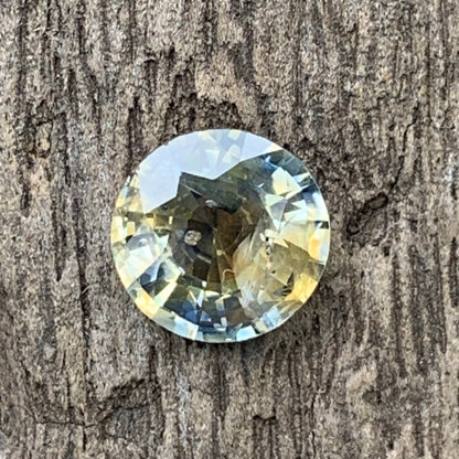 Yellow & Blue Bicolor Sapphire 7.5 mm Round 1.78 Ct Natural Loose Gemstone For Jewelry Making