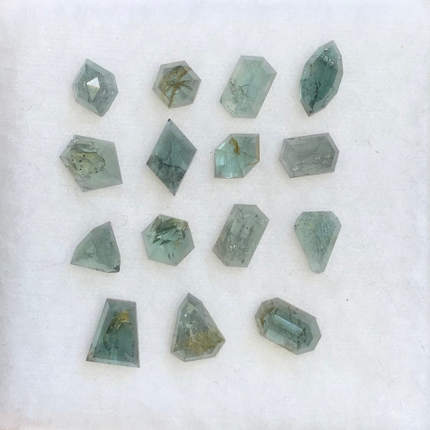 Rose Cut Teal Spinel Parcel 8.65 Ct / 15 Stones Natural Loose Gemstones from Sri Lanka