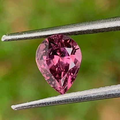 Velvet / Purplish Pink Spinel 1.45 Ct Pear Cut Natural Loose Gemstone from Sri Lanka