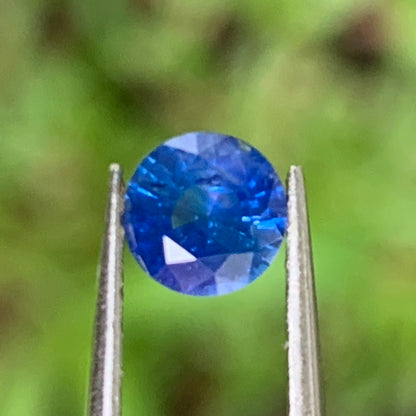 Blue Sapphire 4.8 mm Round 0.55 Ct Natural Loose Gemstone For Jewelry Making